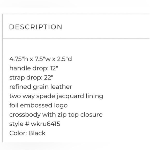 Kate Spade Adele Double Zip Leather Crossbody Bag (Excellent Condition) - Picture 9 of 9